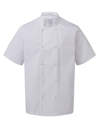 Premier Workwear Studded Front Short Sleeve Chef´s Jacket