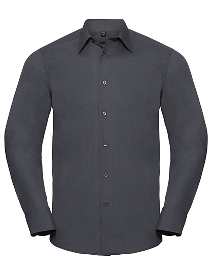 Russell Collection Men´s L'S Poly-Cotton Easy Care Tailored Poplin Shirt