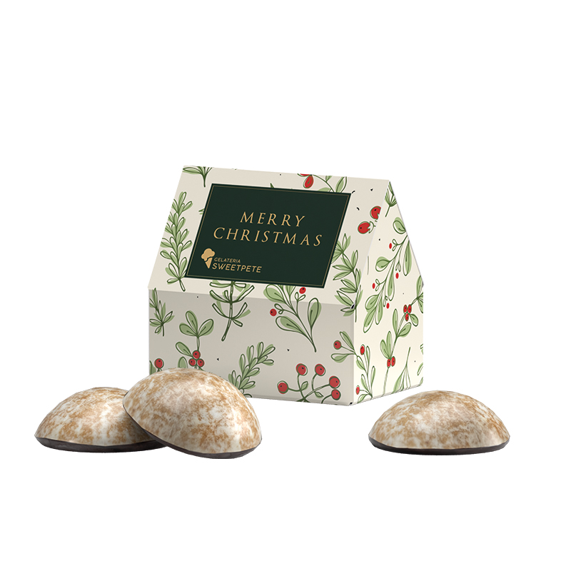 Lebkuchen Haus WEISS 4er Lebkuchen Mini