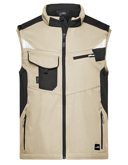 James&Nicholson Workwear Softshell Vest -STRONG-