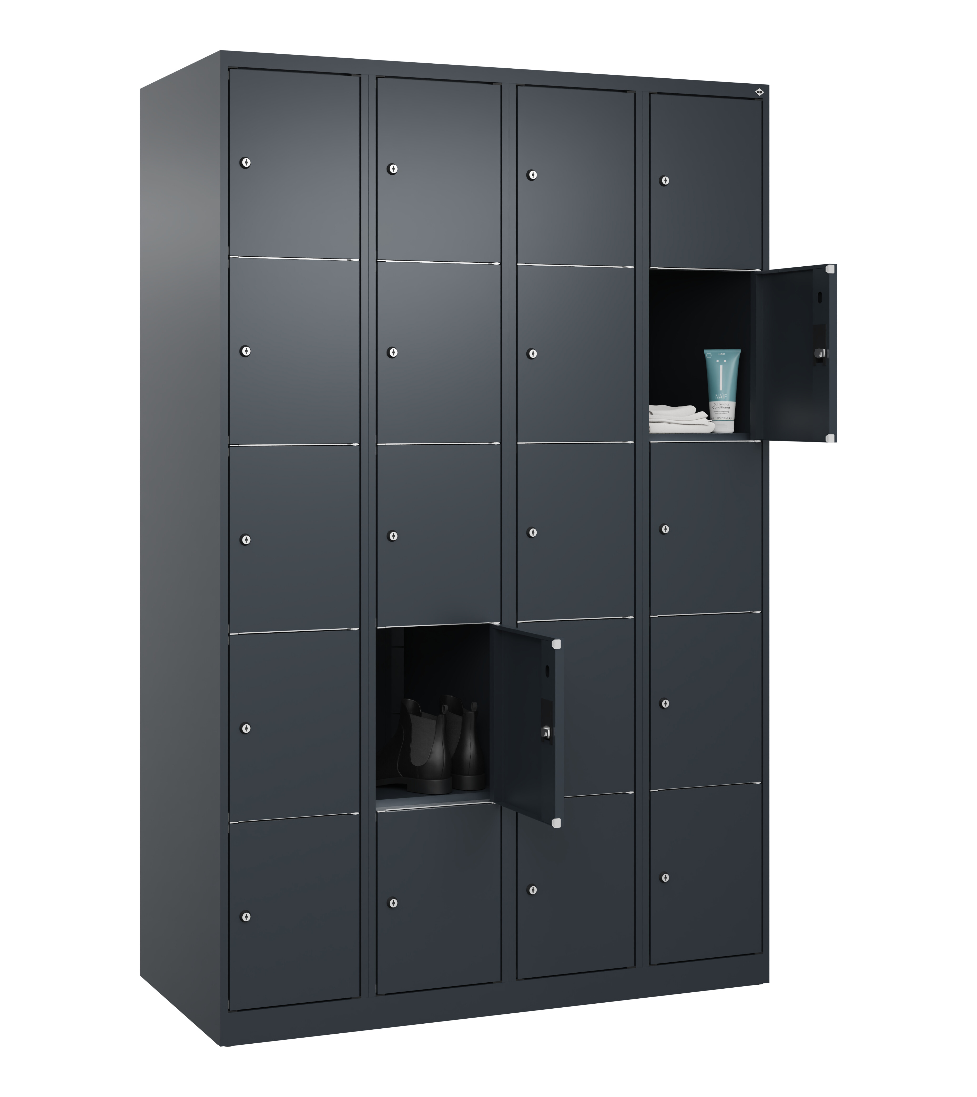 Schließfachschrank Classic Plus, 20 Fächer, 1850x1200x500mm