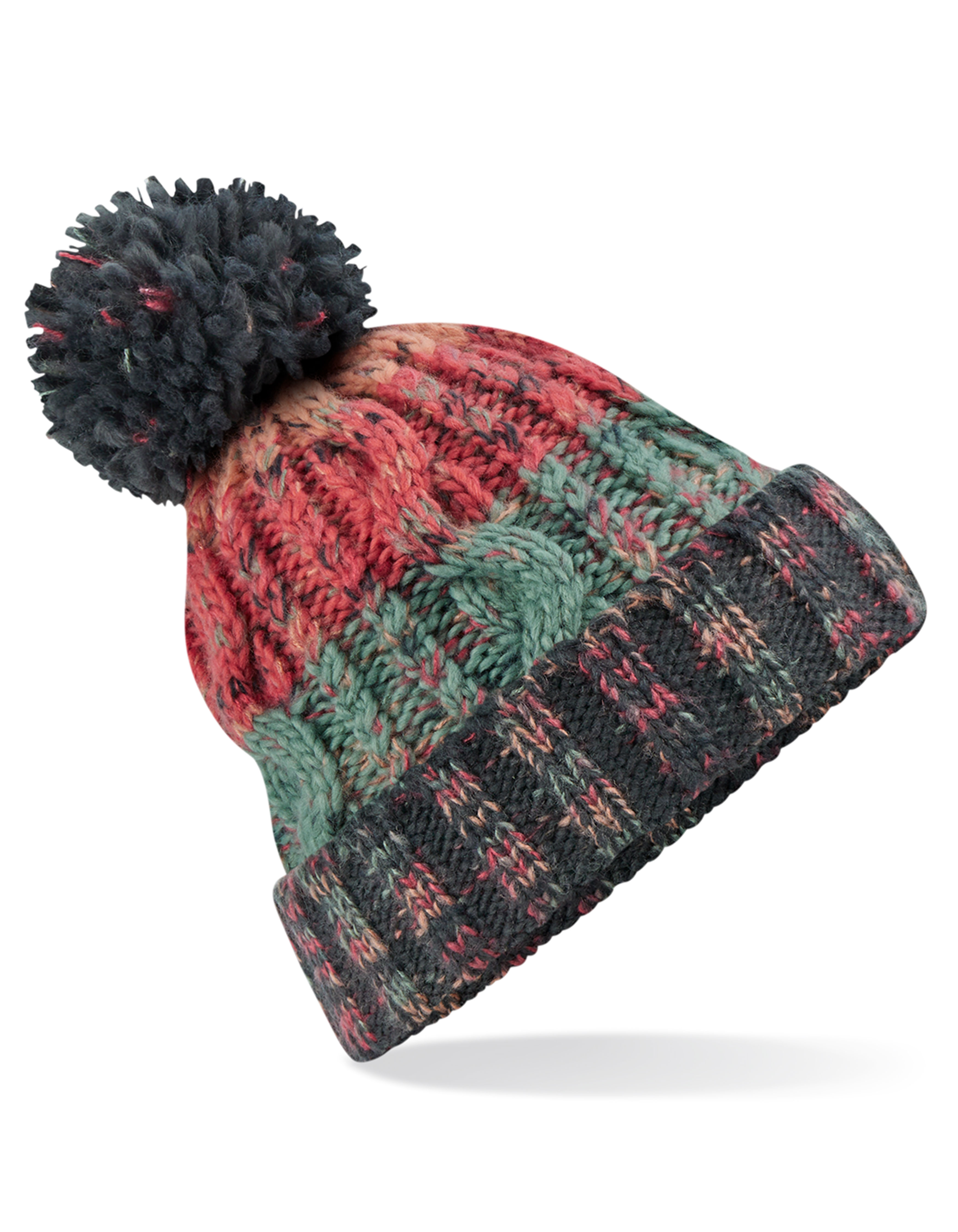 Beechfield Corkscrew Pom Pom Beanie