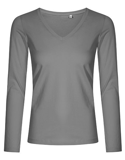 X.O by Promodoro Women´s V-Neck T-Shirt Long Sleeve