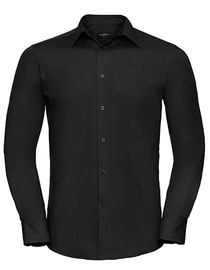 Russell Collection Men´s L'S Poly-Cotton Easy Care Tailored Poplin Shirt