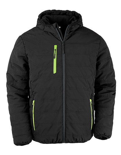 Result Genuine Recycled Recycled Black Compass Padded Winter Jacket