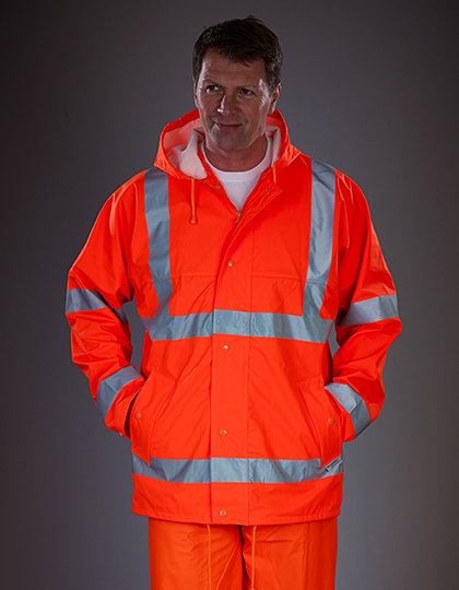 YOKO Hi-Vis Soft Flex Breathable Rain Jacket