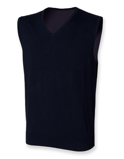 Henbury Men´s Lightweight Sleeveless V-Neck Jumper