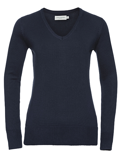 Russell Collection Ladies´ V-Neck Knitted Pullover