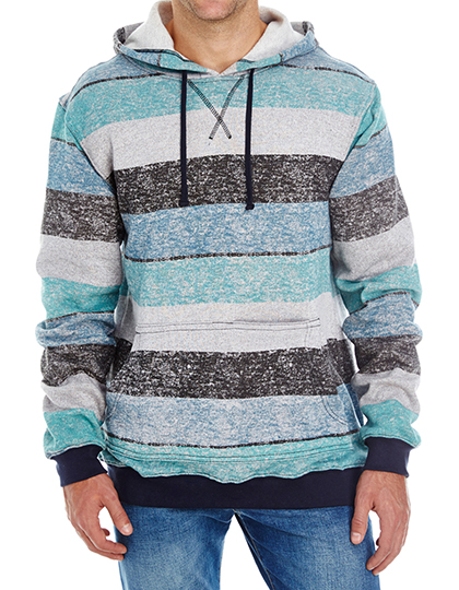 Burnside Printed Striped Marl Pullover