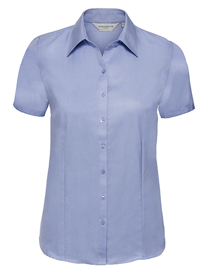 Russell Collection Ladies´ Short Sleeve Herringbone Shirt