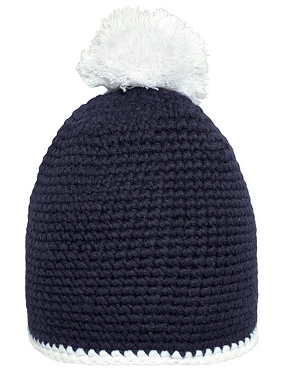 Myrtle beach Pompon Hat With Contrast Stripe