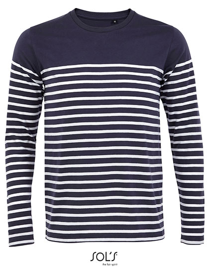 SOL´S Men´s Long Sleeve Striped T-Shirt Matelot