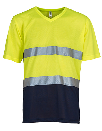 YOKO Hi-Vis Top Cool Super Light V-Neck T-Shirt