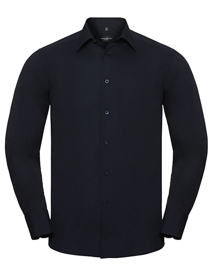 Russell Collection Men´s L'S Poly-Cotton Easy Care Tailored Poplin Shirt