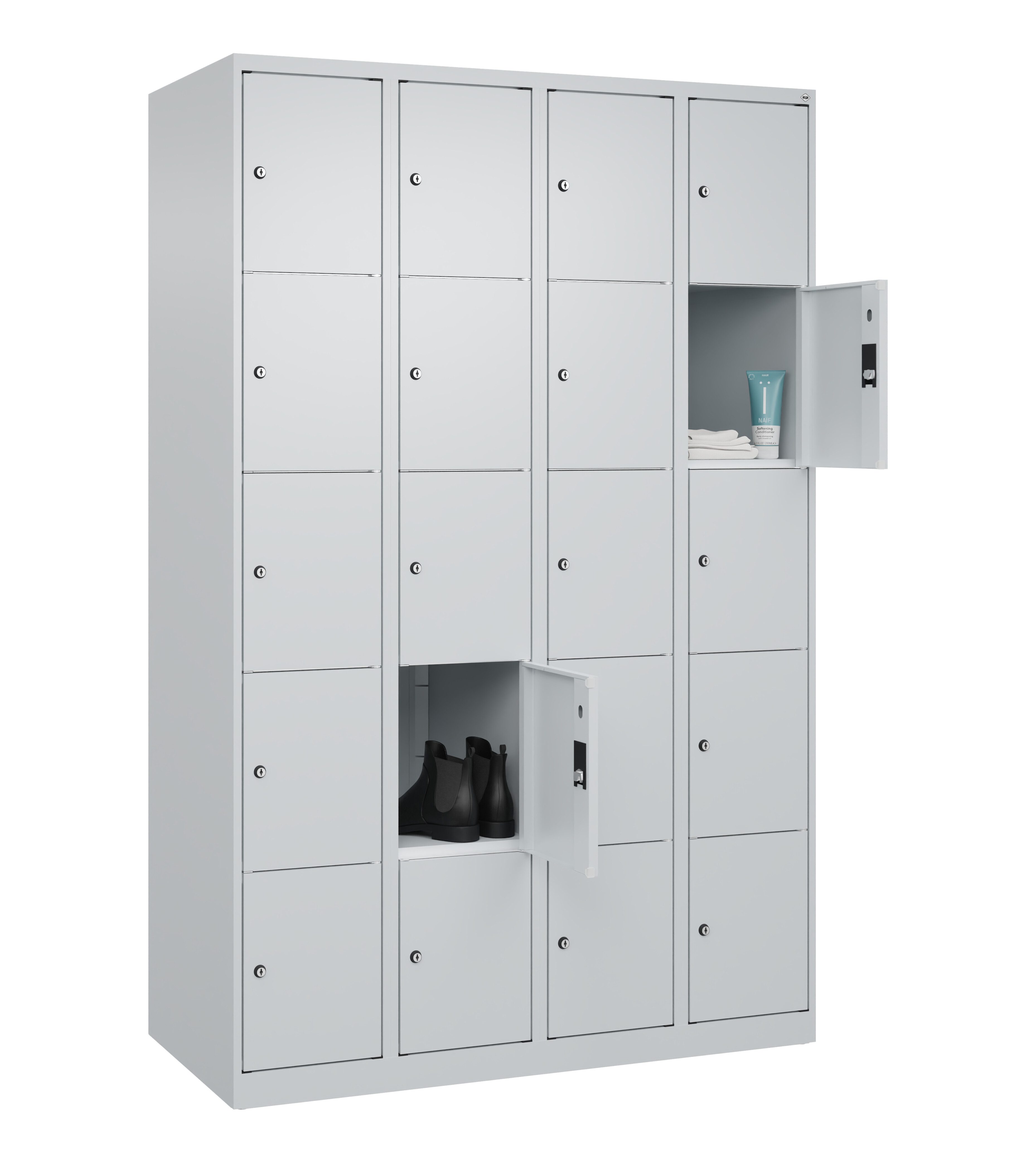 Schließfachschrank Classic Plus, 20 Fächer, 1850x1200x500mm