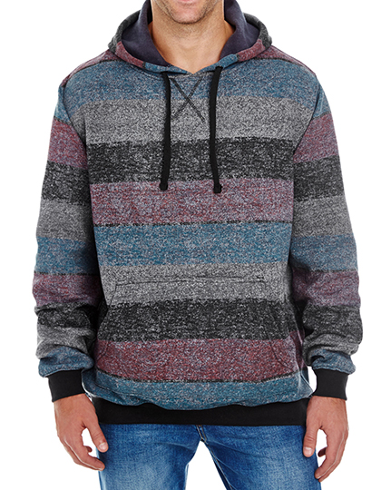 Burnside Printed Striped Marl Pullover