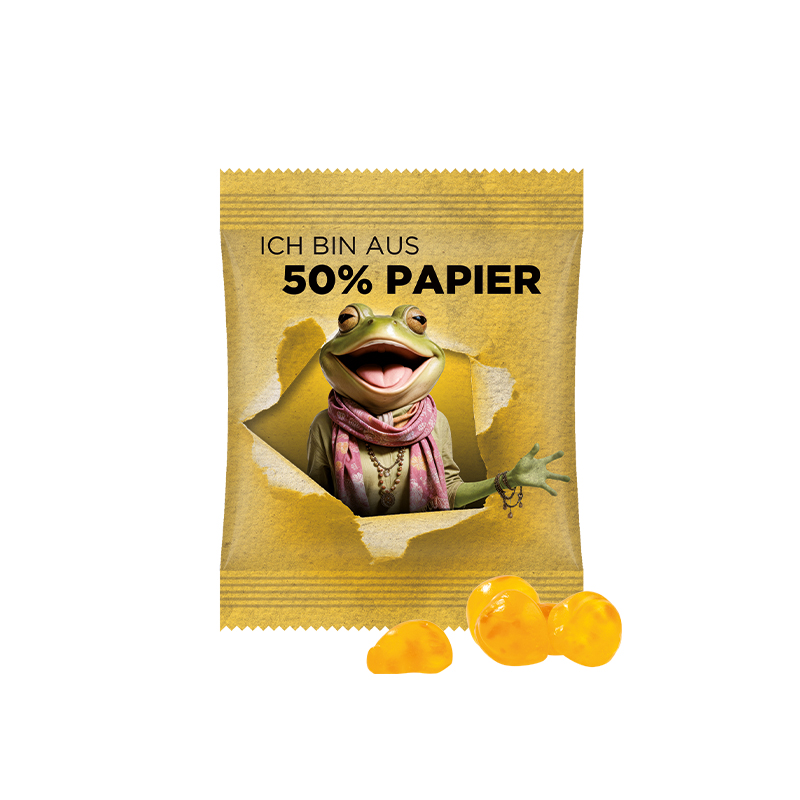 Minitüte 15 g Papierfolie weiß Trolli Vitamin Fruchtgummi