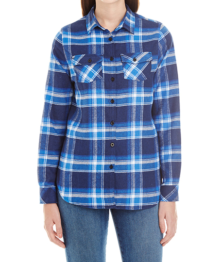 Burnside Ladies´ Woven Plaid Flannel Shirt