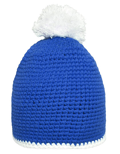 Myrtle beach Pompon Hat With Contrast Stripe